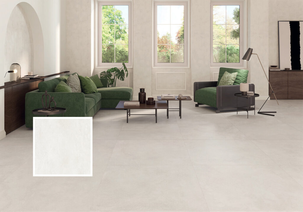 Carrelage - Effet pierre blanc Kenzo White 100X100 - Carrelage haut de gamme toulouse cbe caro bati excellence